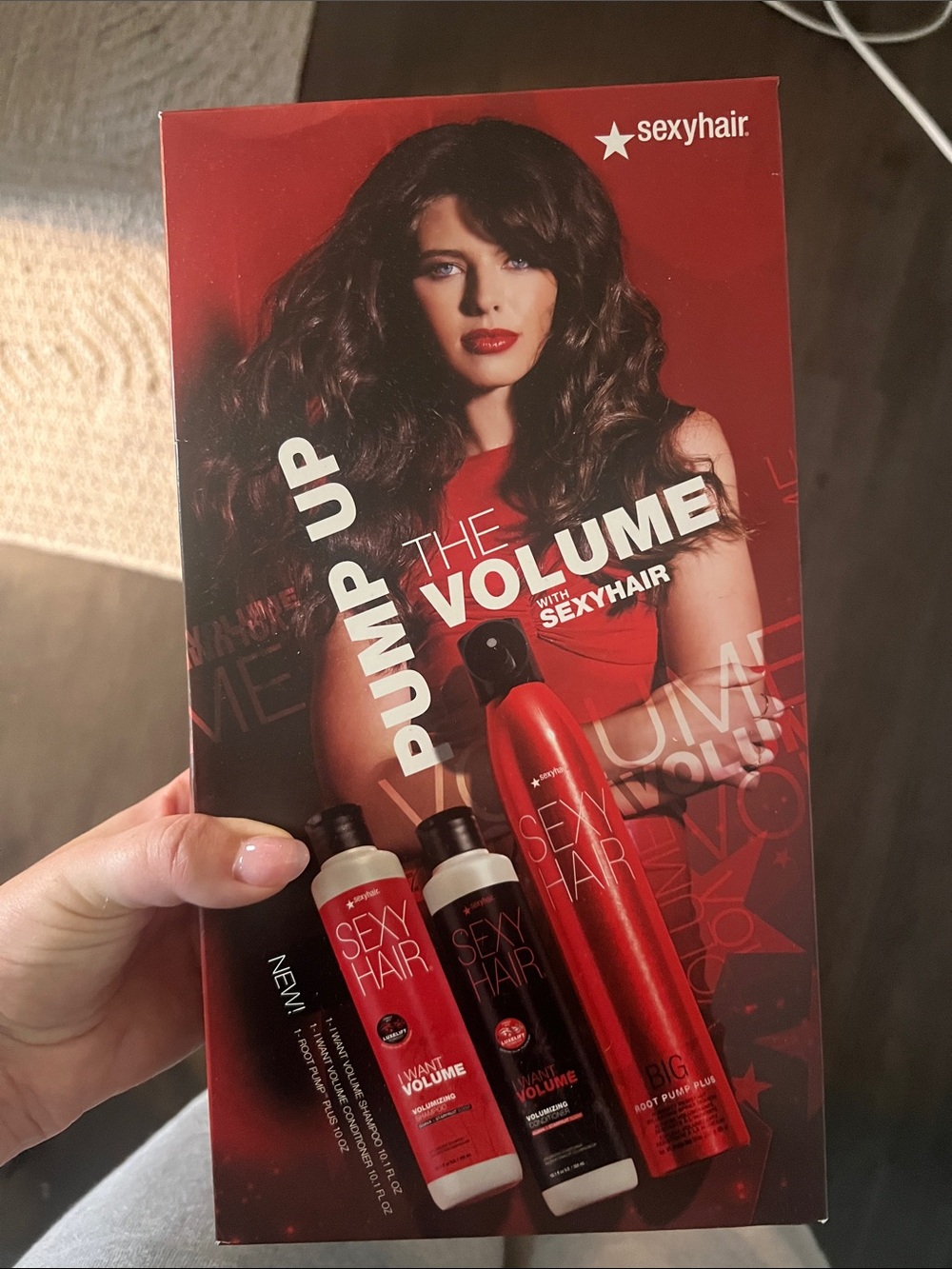 SexyHair Pump Up The Volume Red Shampoo & Care Set